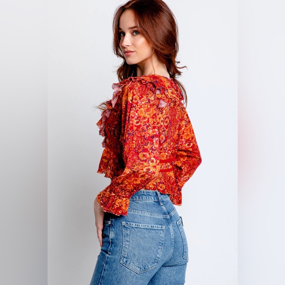 Free People Rudi Ruffle Top - Picture 3 of 5